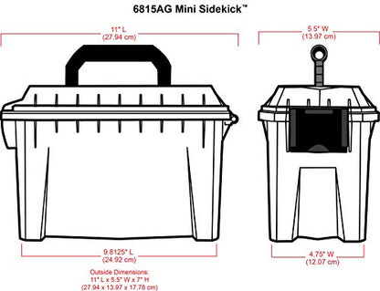 ArtBin 6815AG Mini Sidekick Carrying Case, Portable Art & Craft Organizer with Handle, [1] Plastic Storage Case, Clear - size: Mini
