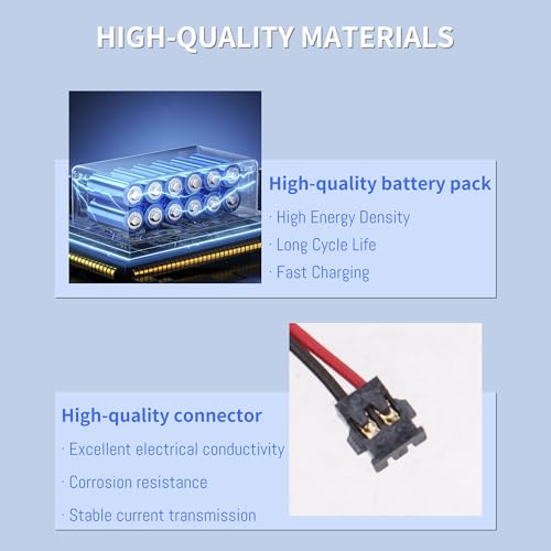 2 Pack HAC-006 Battery, Upgraded 525mAh Replacement JoyCon Battery for Nintendo Switch HAC-015 HAC-016 Left & Right Joy-Con Controller