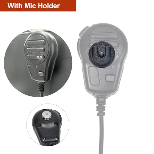 USB-A Microphone, Mic PTT and Two Programmable Key for American Truck Simulator, PC, Laptop, PC Game w/Microphone Holder and Programming Software (No Speaker Version)