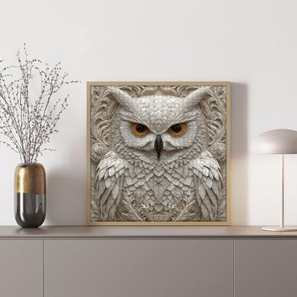 Owl Puzzles for Adults 1000 Pieces, Nature Animal Bird Unique Carved Art Puzzles, Impossible Hard Challenge Jigsaw Puzzle - style: White Owl Puzzles Puzzles