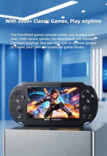 Handheld Retro Game Console, 4.3-inch HD Screen, Dual Joysticks, Built-in Classic Games, Portable Handheld, TV Output, Video Playback, Gaming Save Function, The Ideal Gift