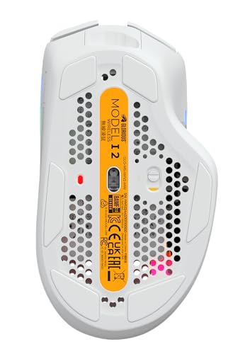GLORIOUS Gaming Model I 2 Wireless Gaming Mouse - Hybrid 2.4Ghz & Bluetooth, 75g Superlight, 9 Buttons (2 Swappable), RGB, PTFE Feet, MMO/MOBA/FPS, Long Battery Life, Side Thumb Rest - White - color: Matte White, size: Model I2 Wireless