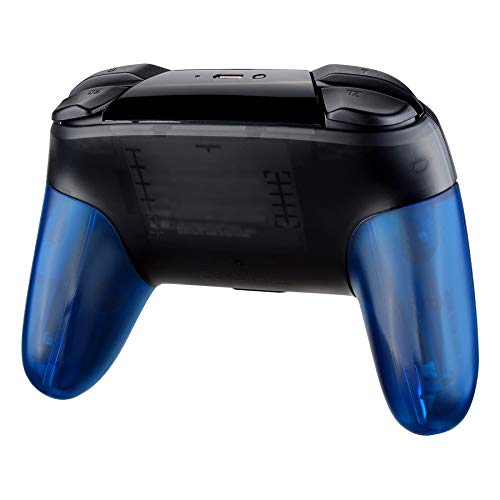 eXtremeRate Transparent Blue Replacement Handle Grips for Nintendo Switch Pro Controller, DIY Hand Grip Shell for Nintendo Switch Pro - Controller NOT Included - color: Clear Blue