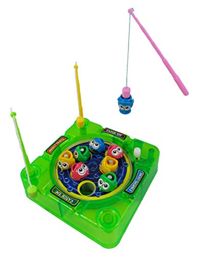 JA-RU Pocket Travel Magnetic Fishing Game (6 Toys) Classic Rotating Mini Family Board Games for Kids. Preschool Educational Games. Travel Car Games. Bulk Party Favors Birthday Gifts. 3205-6p - style: Classic