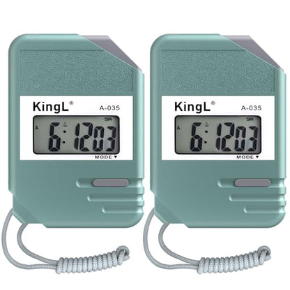 2 Pack Digital Stopwatch Timer with Large Display,Lap Split Mode, Waterproof Handheld Timer for Coaches, Teachers, Kids, Running, Swimming, Training(Green -2 Pack) - style: style1-2pack/Green