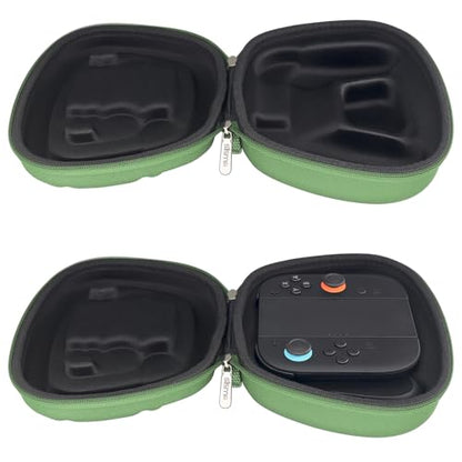 sisma Carry Case Compatible with Nintendo Joy-Con 2 & Official Grip, Buttons & Joysticks Full Protection, Hard Shell Original Switch 2 Controllers Travel Storage Case Joycon Carrying Pouch, Armygreen - color: Green - Fits Joy-Con 2 & Grip