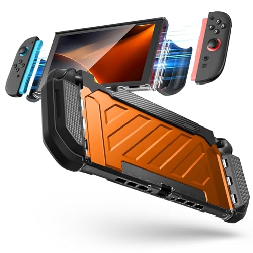 SUPCASE Unicorn Beetle Pro Case for Nintendo Switch 2 2025, [Military-Grade Protection] [Joy Con Remove Friendly] Dockable Integrated Cover Accessories Compatible with Switch 2, Coral - color: Coral
