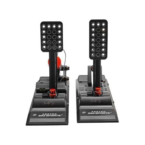 ASETEK SimSports Hydraulic Invicta S-Series T.H.O.R.P. II Sim Racing Pedals | Premium Pedals for Sim Racing | Adjustable and Customizable Pedal Arms for a Perfect Fit in Your Setup | PC Compatible - size: Invicta S-Series