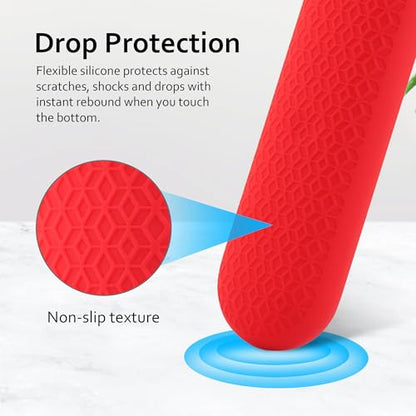 LEFXMOPHY Cover for Google TV Streamer 4K 2024 Voice Remote Control Red Silicone Case Protective Skin - color: RED