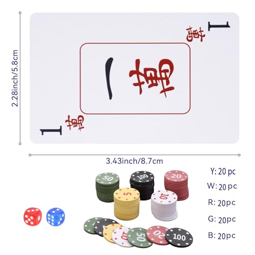 American Mahjong Playing Cards, Mahjong Playing Cards 2026, Traditional Card Game Set - style: Set