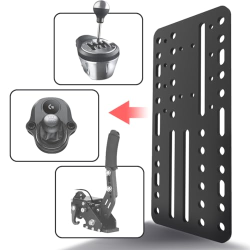 For Racing Game G25/27/29 T500 Windows 14 Bit Pc Usb Game Handbrake Sim Card,Compatible with Logitech Driving Force Shifter, Thrustmaster TH8A Shifter,Universal Desk/Chair Mount Bracket Plate