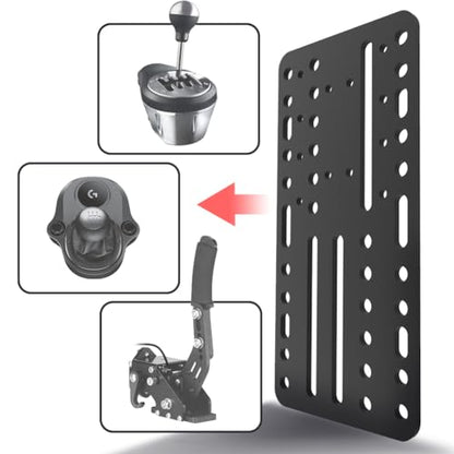 For Racing Game G25/27/29 T500 Windows 14 Bit Pc Usb Game Handbrake Sim Card,Compatible with Logitech Driving Force Shifter, Thrustmaster TH8A Shifter,Universal Desk/Chair Mount Bracket Plate