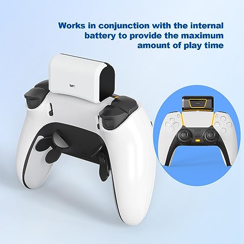 Rechargeable Battery Pack Compatible with PS5 Dualsense/Edge Controller,Play and Charge Kit for PlayStation 5 Controller,USB Type-C Charging Cable,+10 Hours of Battery Life,1 Pack