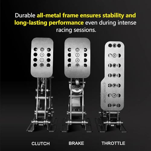 Simjack UT Sim Racing Pedals 200KG Load Cell Brake Pedal PC Racing Simulator Pedals Pressure Sensor HE Hydraulic Pedal (UT-P2) - color: UT--P2