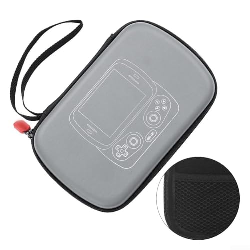 Hard Carrying Case for Anbernic RG Slide Console, Flannel Protection, Compact Travel Storage, Grey