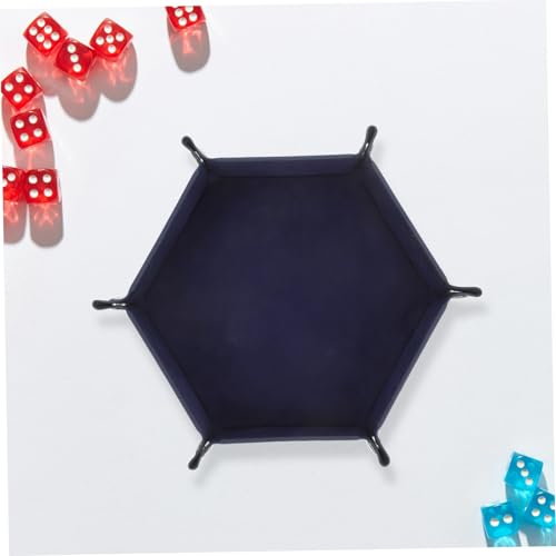 VANZACK Tabletop PU Dice Tray Foldable Dice Storage Box for Table Games Elegant Design with Snaps PU Material Multi Functional Organizer and More