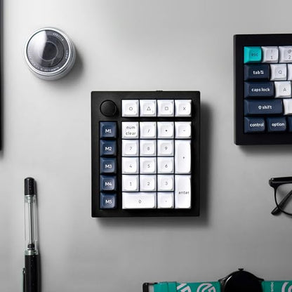 Keychron Q0 Max Wireless Custom Mechanical Numpad, 2.4 GHz/Bluetooth 5.1/Wired QMK Number Pad, RGB Hot-Swappable with Gateron Red Switch for Laptop Mac Windows Linux - Black - color: Gateron Jupiter Red Switch-Black