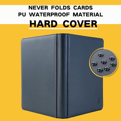 Top loader Binder, Holds 128+ Toploaders（Black） | 4 Pocket Top Loader Card Storage Case, Double-Sided Pockets for trading card in 3 x 4'' Toploaders - color: Toploader Binder Black