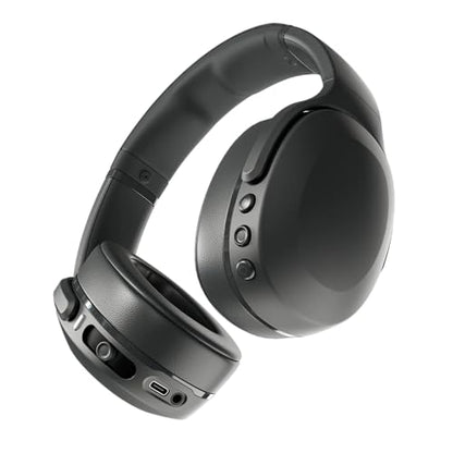 Skullcandy Crusher Evo Wireless Bluetooth Headphones with Multi-Sensory Bass, Noise Isolating Over-Ear Fit, Up to 40 Hours Battery, Microphone for iPhone Android - True Black - color: True Black