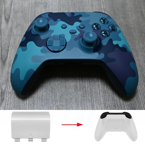 4 Pack Battery Back Cover for Xbox Series X/S Controller [NOT for Xbox One, NOT for Xbox One X/S],Replacement Battery Back Shell Covers Compatible with Series S, Series X Controller (Black&White) - color: Black&White
