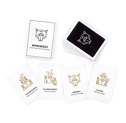 Stellar Factory Werewolf Party Game, Up to 35 Players, Ages 12+ | Social deduction & bluffing gameplay; 50 cards, 9 roles incl. Seer, Doctor & Witch; Made in USA cardstock.