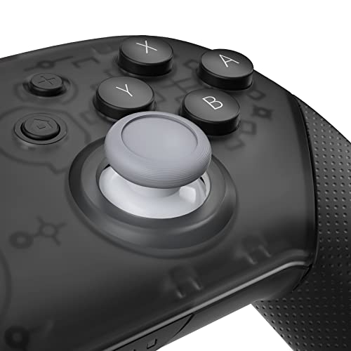 eXtremeRate Robot White & New Hope Gray Replacement 3D Joystick Thumbsticks, Analog Thumb Sticks with Cross Screwdriver for Nintendo Switch Pro Controller - color: New Hope Gray & Robot White