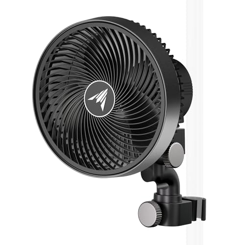 AC Infinity CLOUDRAY S6 Grow Tent Clip Fan 6” | Redesigned Long-Life EC Motor, 10 Dynamic Wind Speeds, 10-Level Oscillation, IP-54 Weatherproof for Hydroponic Cooling - size: 6", Auto Oscillation