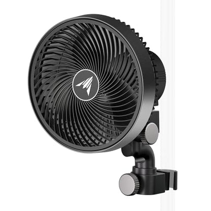 AC Infinity CLOUDRAY S6 Grow Tent Clip Fan 6” | Redesigned Long-Life EC Motor, 10 Dynamic Wind Speeds, 10-Level Oscillation, IP-54 Weatherproof for Hydroponic Cooling - size: 6", Auto Oscillation