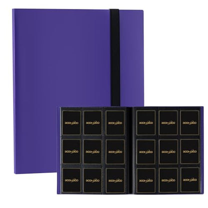 Card Binder 9 Pocket Storage 360 Card Binder,Trading Card Binder（Purple) | Senior and Sturdy Side-Loading Album,Intended For YuGiOh,MTG, TCG,Game Cards & Baseball Card Binde - color: Purple