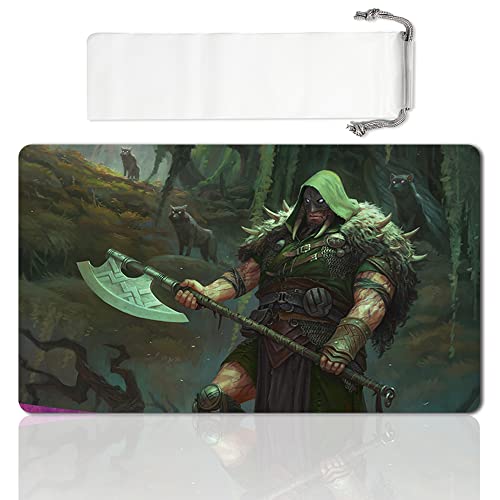 Board Game MTG Playmat Games Size 60X35 cm CCG Compatible for MTG CCG RPG Trading Card Game (GARRUK, Cursed Huntsman) - color: Garruk, Cursed Huntsman