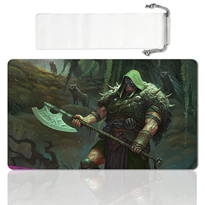 Board Game MTG Playmat Games Size 60X35 cm CCG Compatible for MTG CCG RPG Trading Card Game (GARRUK, Cursed Huntsman) - color: Garruk, Cursed Huntsman