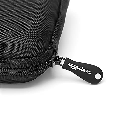 Amazon Basics Portable External Hard Drive Carrying Case with Mesh Storage, Protection, Secure Strap, Black - style: External Hard Drive Case