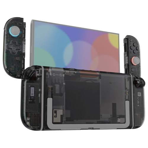 eXtremeRate DIY Replacement Shell Buttons (D-Pad Ver) for Nintendo Switch 2, Full Set Rear Back Plate Controller Housing Buttons for Switch 2 Console & Joycon 2 - Deluxe Version - Clear Slate Black - color: Clear Slate Black