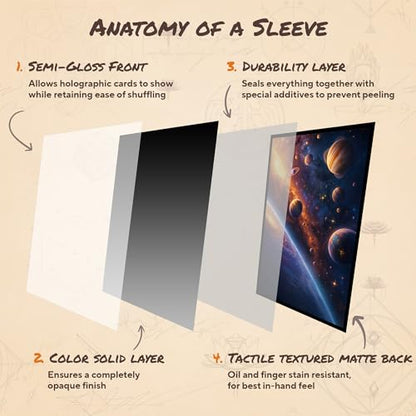 Vivid Space MTG Card Sleeves (Smooth) - 104 Count Standard Size TCG Sleeves - Compatible with Magic The Gathering - Double Sleeving - Original Art Design, Premium Protection - color: Vivid Space