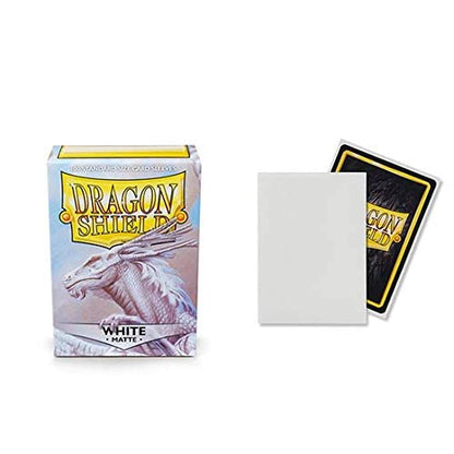 2 Packs Dragon Shield Matte White Standard Size 100 ct Card Sleeves Value Bundle! …