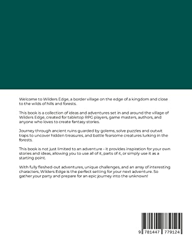 The Village of WILDERS EDGE A complete drop in setting for any Fantasy Tabletop RPG: A complete drop in setting for any Fantasy Tabletop RPG
