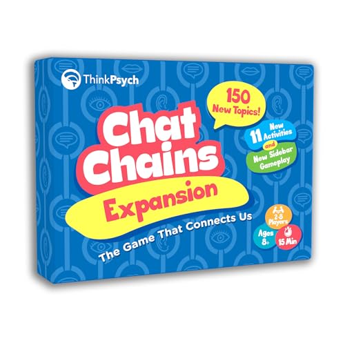 ThinkPsych Chat Chains Expansion Pack | Social Skills Games | Therapy Games for Teens and Kids | Ages 8-99 | Therapy Conversation Cards | 15 Mins Playtime - style: Chat Chains Expansion