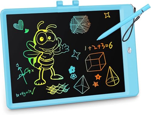 KOKODI LCD Writing Tablet, Gifts for 3 Years Old Boys and Girls，10 Inch Colorful Doodle Board Drawing Tablet, Erasable Reusable Electronic Drawing Pads, Educational and Learning Toys for Kids - color: Blue, size: 10in