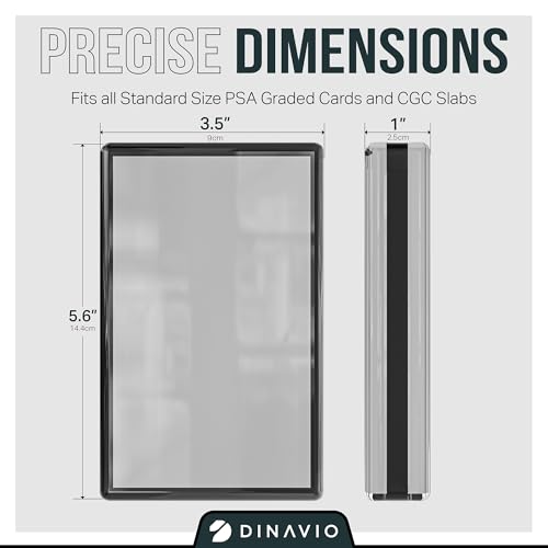PSA Graded Card Display Acrylic Case for Standard PSA and CGC Slabs - Slab Case - PSA Card Case - Graded Card Display Case - Updated Dimensions - Stand Included (Pink) - color: Pink