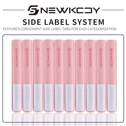 Snekdy Top loader Binder, 9 Pockets Top Loader，Holds 360 Top Loaders cards, Card binder with Sleeves for card in 3 x 4 inches color smooth Zipper PU Leather (Pink) - color: Pink