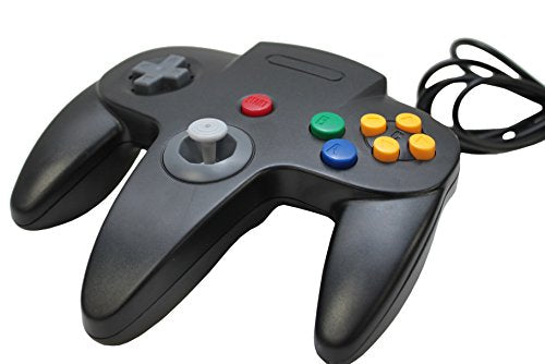 Classic Retro N64 Bit USB Wired Controller for PC and MAC - Black