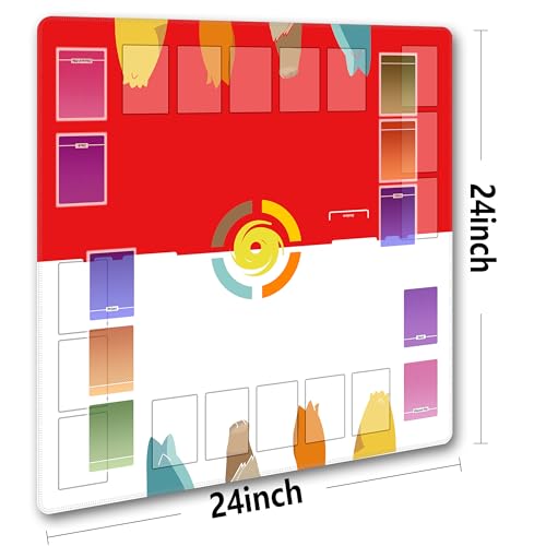 Trading Card Game Playmat – 2-Player Trainer Mat with 37 Damage Counters and Professional Storage Bag (Style 2) - color: Style 2