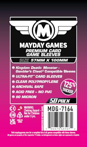 Mayday Games Kingdom Death Gambler's Chest -Premium Compatible Card Sleeve Bundle - size: Premium, style: Kingdom Death: Monster-Gambler's Chest