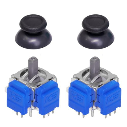 K-Silver JS13 Pro TMR Joystick Replacement for PS5 DualSense/Edge | TMR Electromagnetic Stick Repair Module, Thumbstick Caps Included, No Drift High Precision, A Pair - color: For PS5 DualSense/Edge