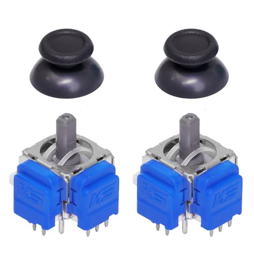 K-Silver JS13 Pro TMR Joystick Replacement for PS5 DualSense/Edge | TMR Electromagnetic Stick Repair Module, Thumbstick Caps Included, No Drift High Precision, A Pair - color: For PS5 DualSense/Edge