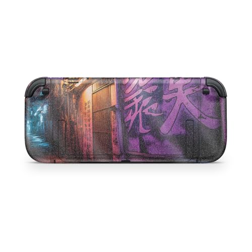 Glossy Glitter Gaming Skin Compatible with Nintendo Switch 2 Console Only - Neon Alley - Premium 3M Vinyl Protective Wrap Decal Cover - Easy to Apply | Crafted in The USA by MightySkins - color: Neon Alley, size: Switch 2 Console Skin Only, style: Glossy