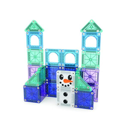 MAGNA-TILES microMAGS Winter Wonder Travel Set 26-Piece Magnetic Construction Set, The Original Magnetic Building Brand - style: Winter Wonder