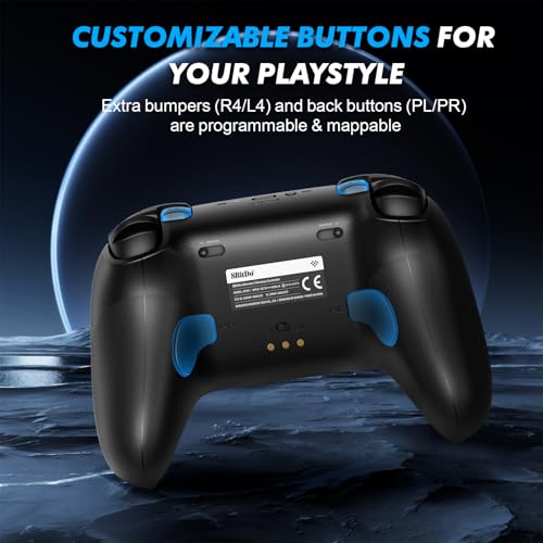 8BitDo Ultimate 2 Wireless Controller, Game Gamepad for PC Android Steam Deck with TMR Joysticks, Switchable Hall Effect/Tactile Triggers, RGB Fire Ring, PC Steam Gamer Gift - color: Black