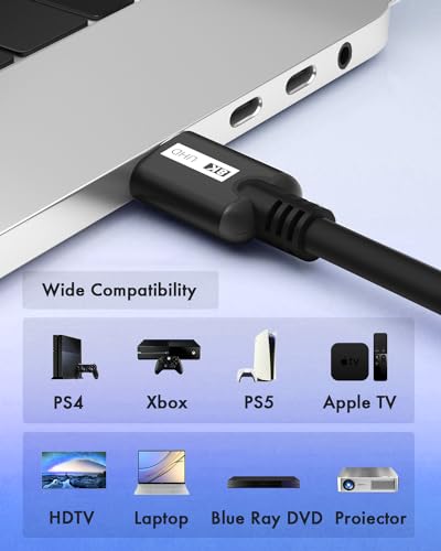 8K HDMI Cable 2.1 6FT, Ultra High Speed 48Gbps HDMI Cable Braided Cord, Supports 4K@120Hz, 4K@144Hz, HDR 10, eARC Compatible with Dolby PS5 Monitor HDTV - size: 6Feet