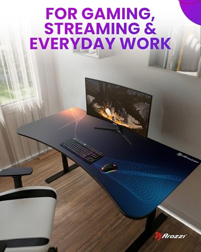 Arozzi Arena Gaming Desk Pad D008 | Full Desk Mouse Pad, Washable Desk Mat, Anti-Slip Rubber Base, Water-Resistant Surface - color: D008
